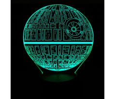 Beling 3D lampa, Death Star, 7 farebná S419