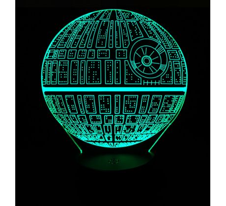 Beling 3D lampa, Death Star, 7 farebná S419