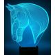 Beling 3D lampa, Hlava Koňa, 7 farebná S411