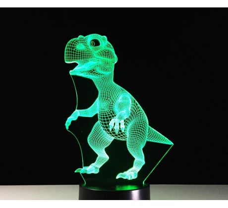 Beling 3D lampa, Dino, 7 farebná S409