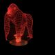 Beling 3D lampa, Gorila, 7 farebná S401