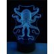 Beling 3D lampa, Chobotnica, 7 farebná S399