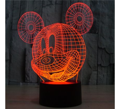 Beling 3D lampa, Mickey mouse, 7 farebná S398