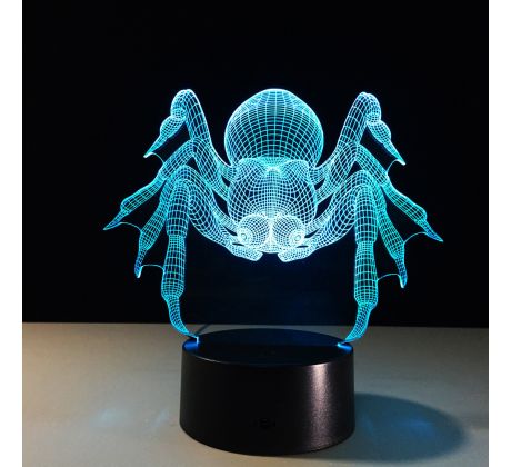 Beling 3D lampa, Pavúk, 7 farebná S395