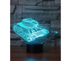 Beling 3D lampa, Tank, 7 farebná S394