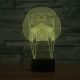 Beling 3D lampa, Mrož, 7 farebná S393