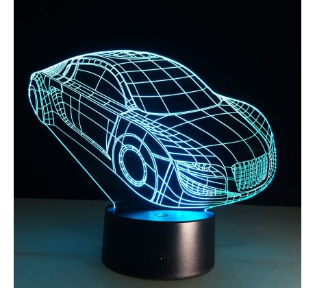 Beling 3D lampa, Audi, 7 farebná S385