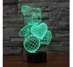 Beling 3D lampa, Macík Ted, 7 farebná S369