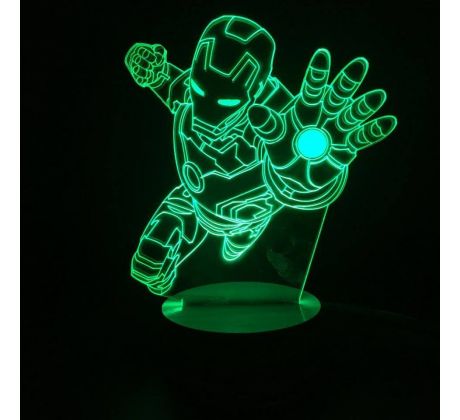 Beling 3D lampa, Iron Man, 7 farebná S351