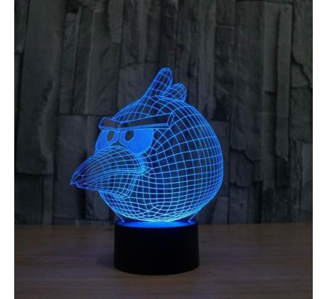 Beling 3D lampa, Angry Birds, 7 farebná S341