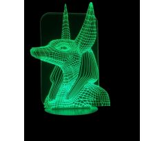 Beling 3D lampa, Anubis, 7 farebná S339