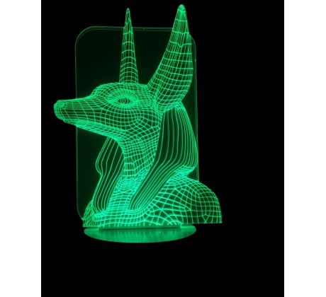 Beling 3D lampa, Anubis, 7 farebná S339