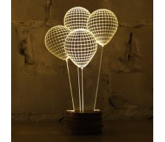 Beling 3D lampa, Balóny, 7 farebná S337