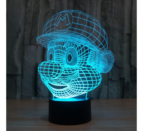 Beling 3D lampa, Super Mário, 7 farebná S326