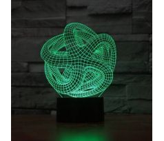 Beling 3D lampa, Chobotnica 2, 7 farebná S324