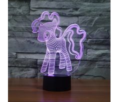 Beling 3D lampa, Pony, 7 farebná S323