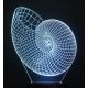 Beling 3D lampa, Mušľa, 7 farebná S322