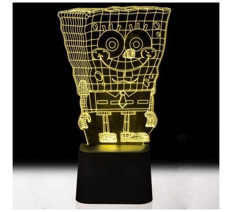 Beling 3D lampa, Špongiový bob, 7 farebná S318