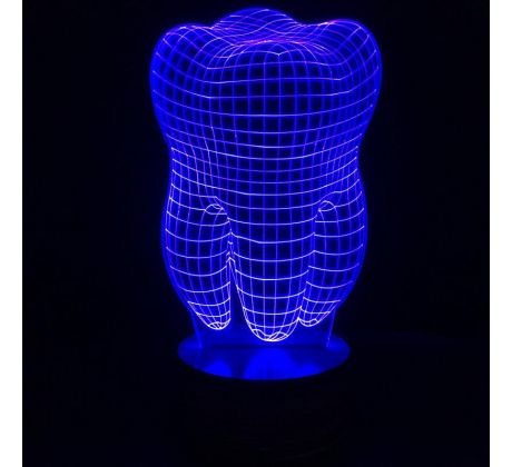 Beling 3D lampa, Zub, 7 farebná S315
