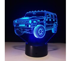 Beling 3D lampa, Hummer, 7 farebná S305