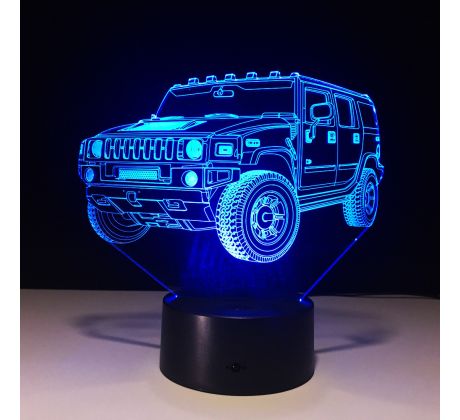 Beling 3D lampa, Hummer, 7 farebná S305