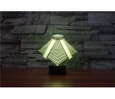 Beling 3D lampa, Aztécka pyramída, 7 farebná S300