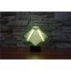 Beling 3D lampa, Aztécka pyramída, 7 farebná S300