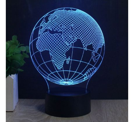 Beling 3D lampa, Zem, 7 farebná S292