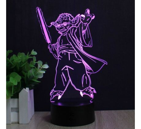 Beling 3D lampa, Yoda 2, 7 farebná S276