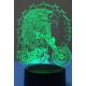 Beling 3D lampa, Orol na motorke, 7 farebná S273