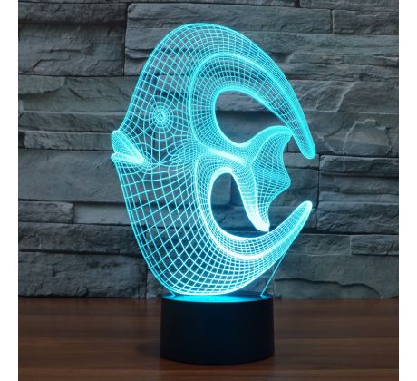 Beling 3D lampa, Korálová ryba, 7 farebná S272