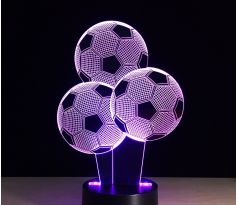 Beling 3D lampa, Futbalové balóny, 7 farebná S271