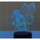 Beling 3D lampa, Motýľ, 7 farebná S269