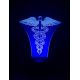 Beling 3D lampa, Caduceus medical symbol, 7 farebná S251