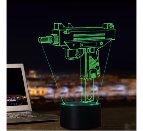 Beling 3D lampa, Mini uzi, 7 farebná S250