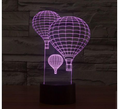 Beling 3D lampa, Lietajúce balóny, 7 farebná S249