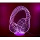 Beling 3D lampa, Slúchadlá do uší, 7 farebná S45