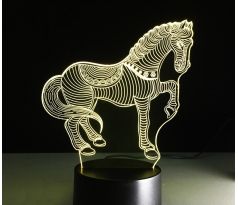 Beling 3D lampa, Kôň, 7 farebná S240