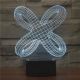 Beling 3D detská LED lampa, Twisted knot, nočné svetlo pre deti, 16 farieb S186 