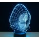 Beling 3D lampa, Lebka s kapucňou, 7 farebná S182 