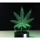 Beling 3D lampa, Marihuanový list, 7 farebná S180