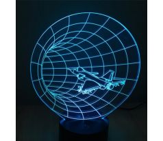 Beling 3D lampa, Stíhačka, 7 farebná S179
