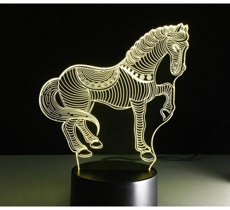 Beling 3D lampa, Kôň, 7 farebná S178 