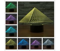 Beling 3D lampa, Pyramída, 7 farebná S164