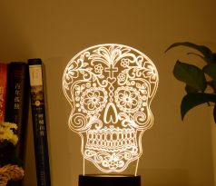 Beling 3D lampa, Lebka 2, 7 farebná S163