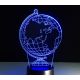 Beling 3D detská LED lampa, Glóbus, nočné svetlo pre deti, 16 farieb S162