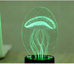 Beling 3D lampa, Medúza, 7 farebná S161