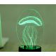 Beling 3D lampa, Medúza, 7 farebná S161 