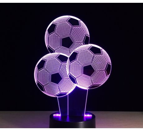 Beling 3D lampa, Futbalové balóny, 7 farebná S156 