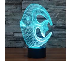 Beling 3D lampa, Korálová ryba, 7 farebná S155